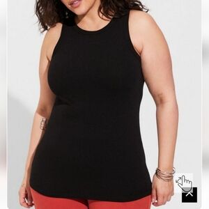 🆕️🖤 4X BLACK SUPERSOFT RIB HIGH NECK TANK TOP🖤